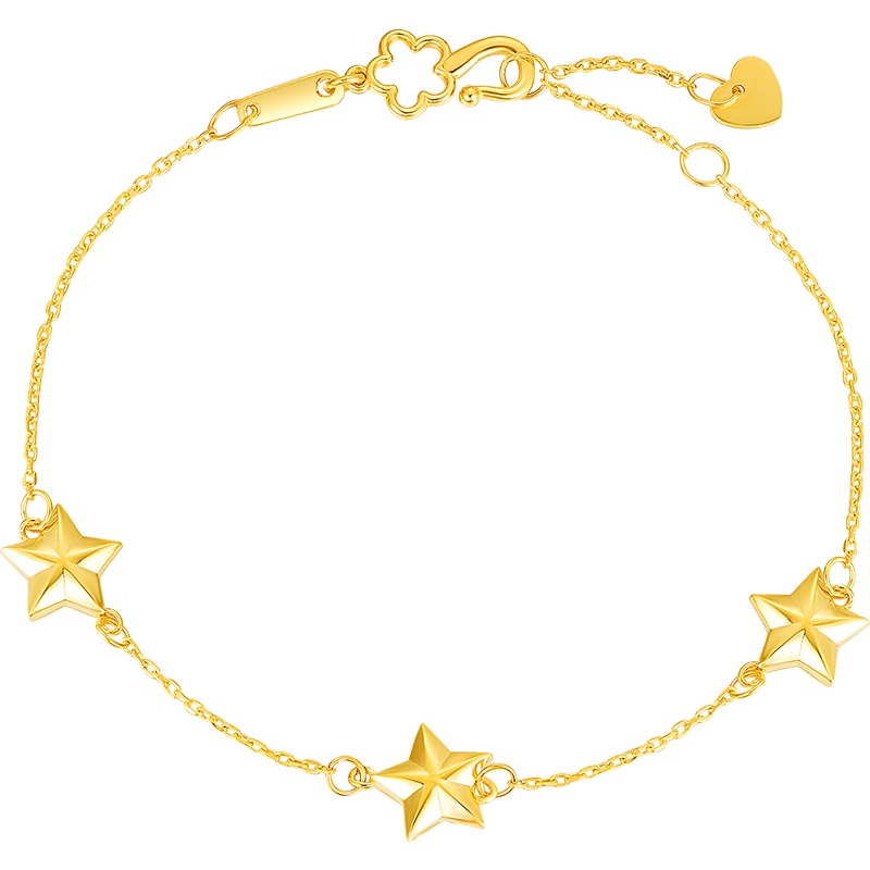 兆亮珠宝 黄金手链女士 5G系列黄金纯金足金手链星语星愿手链手镯生日时尚黄金 定价送恋人