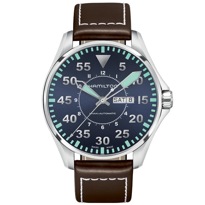 汉米尔顿(Hamilton)瑞士手表 卡其航空飞行员系列 星际穿越同款自动机械男表 H64715545