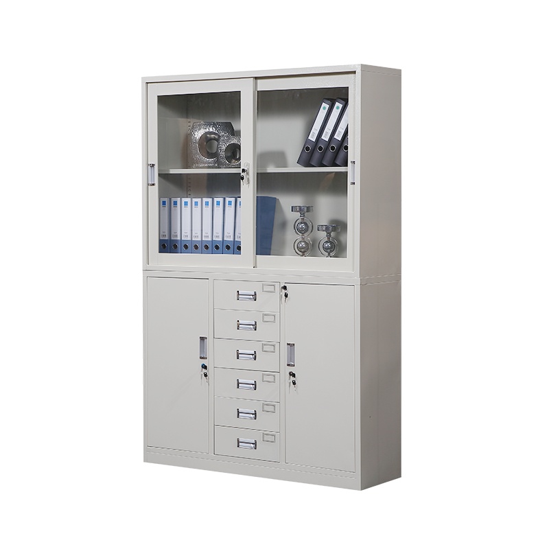 苏美特文件柜办公柜钢制铁皮柜资料柜档案柜储物柜宽中六斗门柜