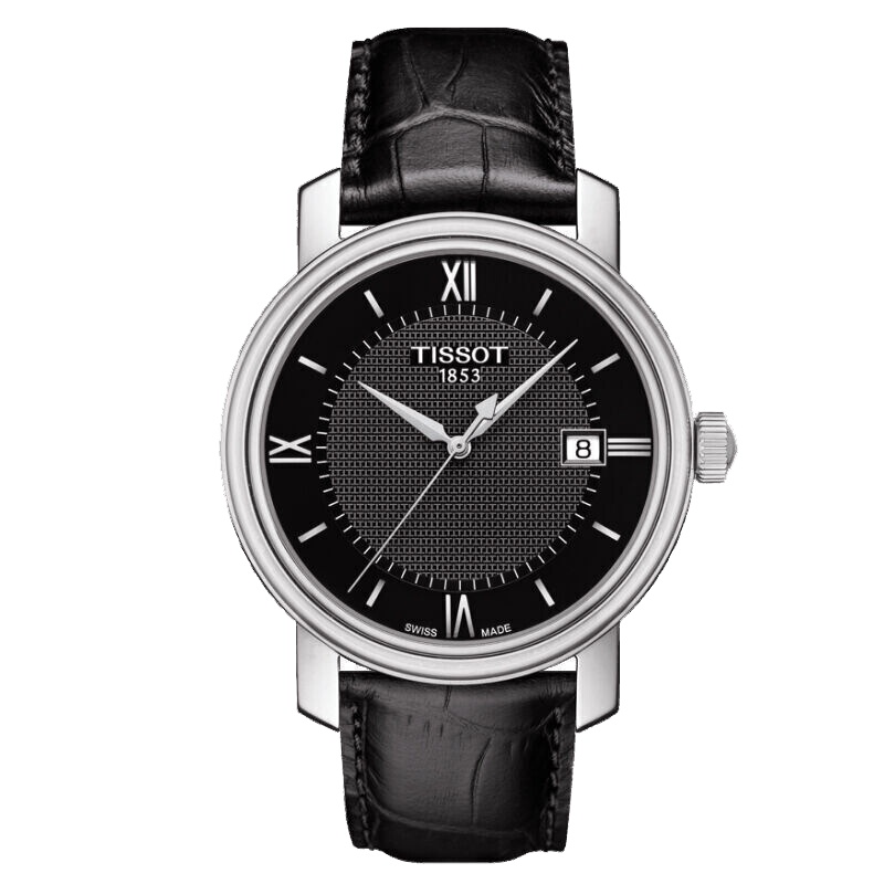 天梭（TISSOT）手表 港湾系列 优雅复古简约休闲男士石英表