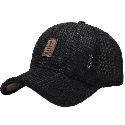 帽子男新品2019夏季户外棒球帽女士防晒遮阳帽网眼鸭舌帽透气太阳帽