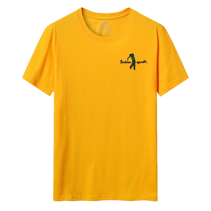 【99元4件 多色可选】卡帝乐鳄鱼(100%纯棉)2021夏季短袖t恤男士弹力高尔夫印花