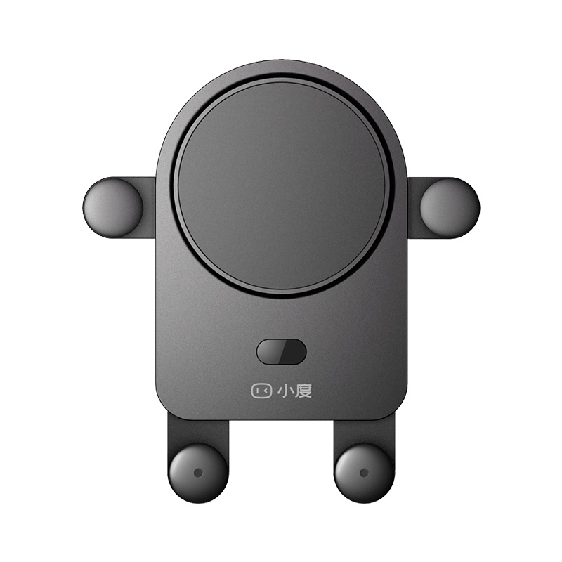 小度语音车载手机支架 “支”走开车烦恼,享受“架”驶乐趣,无线充电版(黑灰色)