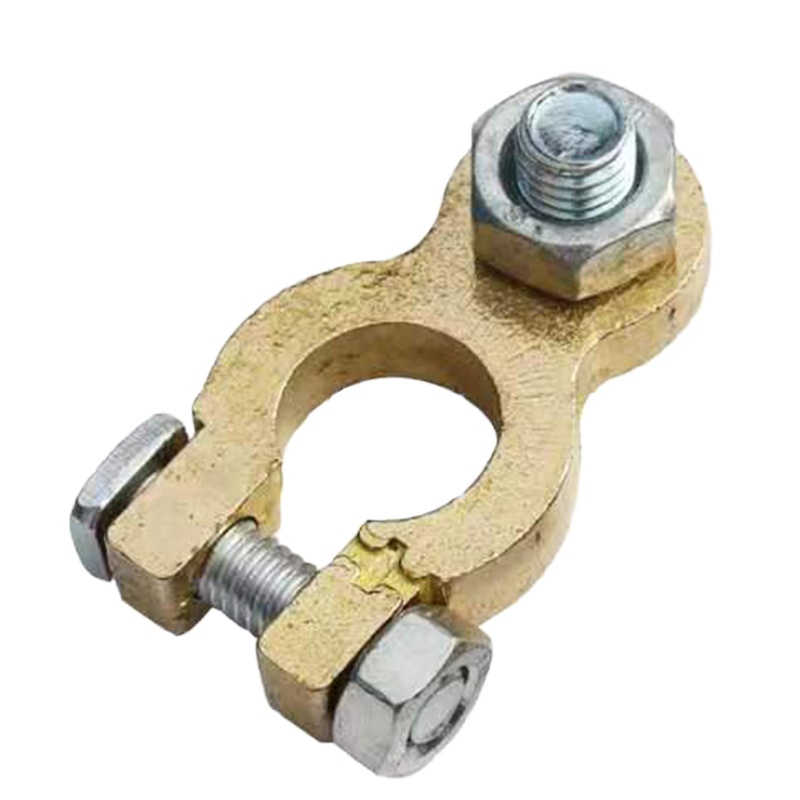 TRW 汽车蓄电池 电瓶卡子加厚 电瓶纯铜桩头接线 端子夹头 6毫米纯铜 单螺丝(一对装)(10对起售)