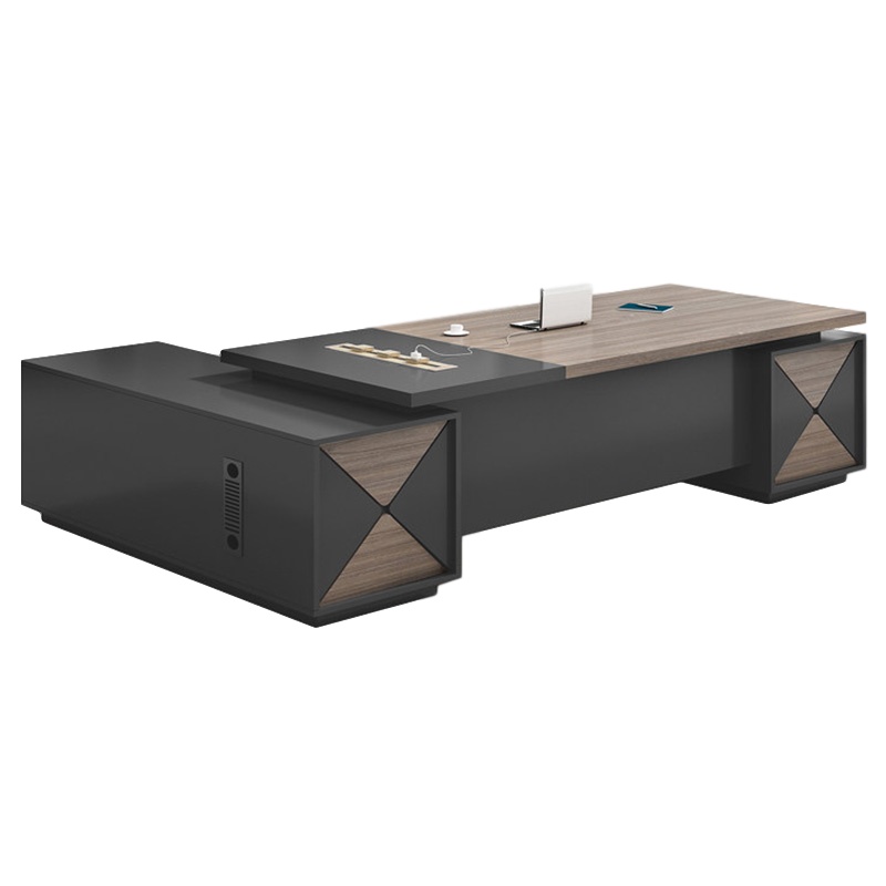 创世人 办公家具老板桌办公桌主管桌经理桌总裁桌简约现代大班台桌椅组合办公家具
