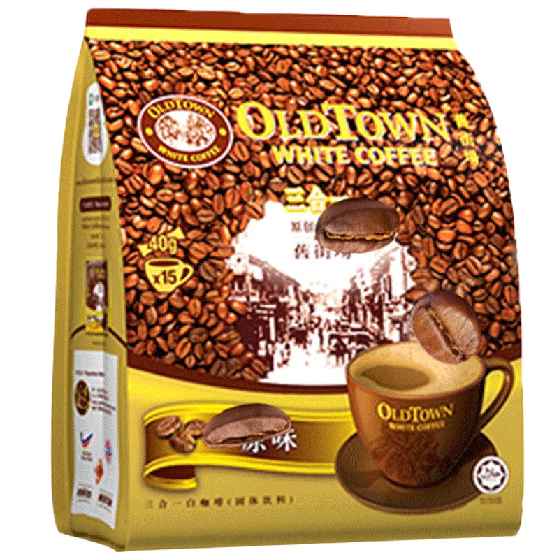 [白咖啡]旧街场(OLD TOWN)三合一白咖啡原味 600g/袋 进口咖啡咖啡粉速溶咖啡马来西亚进口