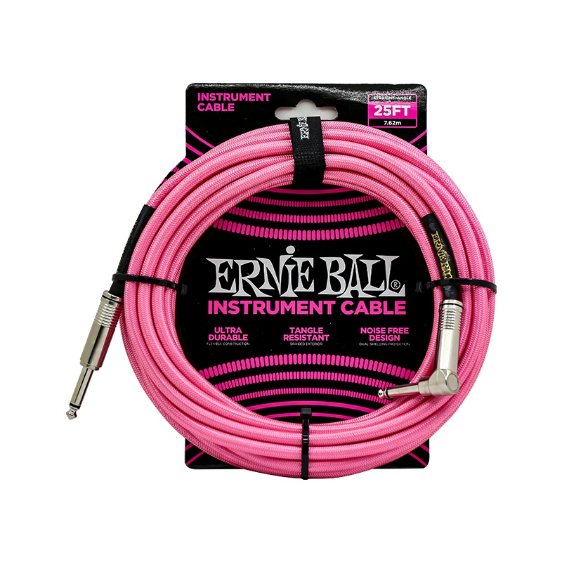 Ernie Ball电吉他连接线EB民谣电箱贝斯编织降噪线乐器音频连接线 乐器配件