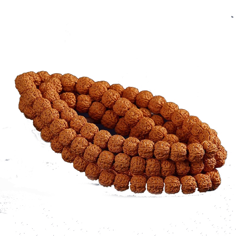 梵心阁 小金刚菩提子108颗佛珠 五瓣蜂窝 梅花 双龙纹矮桩树王籽手串 8-11mm 树王