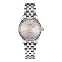 美度(MIDO)瑞士手表 贝伦赛丽系列高级灰太阳沙盘真钻自动机械女士手表M7600.4.67.1