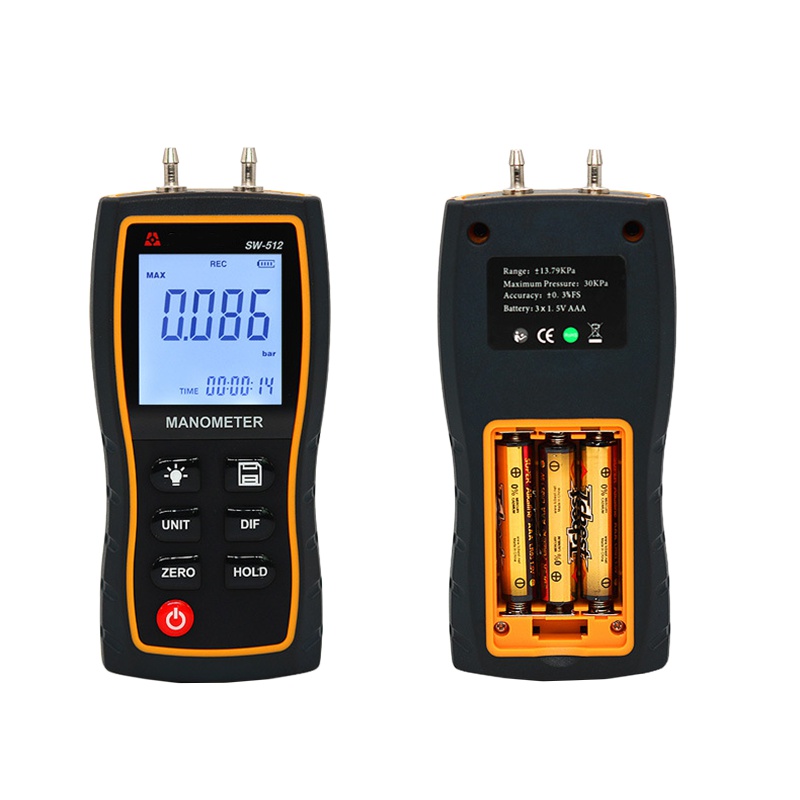 [规格:12.8*6.3*2.7 单位:cm]压力表 数字式差压计 高精度压力表 压力测试仪正压负压差压 手持式微压计