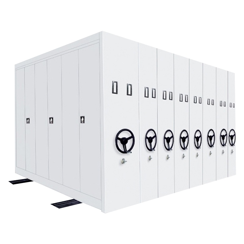 汉诺鑫威智能密集架定制档案室钢制手摇移动密集架 资料储存密集柜文件陈列柜每立方单价