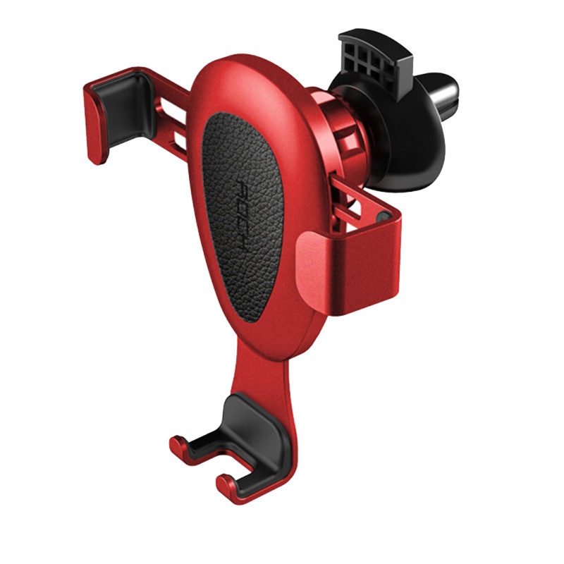 洛克(ROCK)车载手机支架 重力 汽车手机支架 出风口支架 真皮款车载支架 导航手机支架 激情红