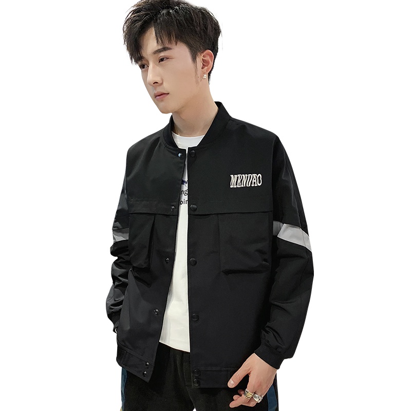 三弦(LA CORDE)男士外套春秋2019新款潮流韩版修身工装百搭男夹克 LA-DM-9013