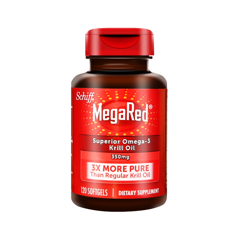 美国进口 Schiff 旭福 欧米伽-3磷虾油软胶囊 350毫克 120粒/瓶 膳食营养补充剂