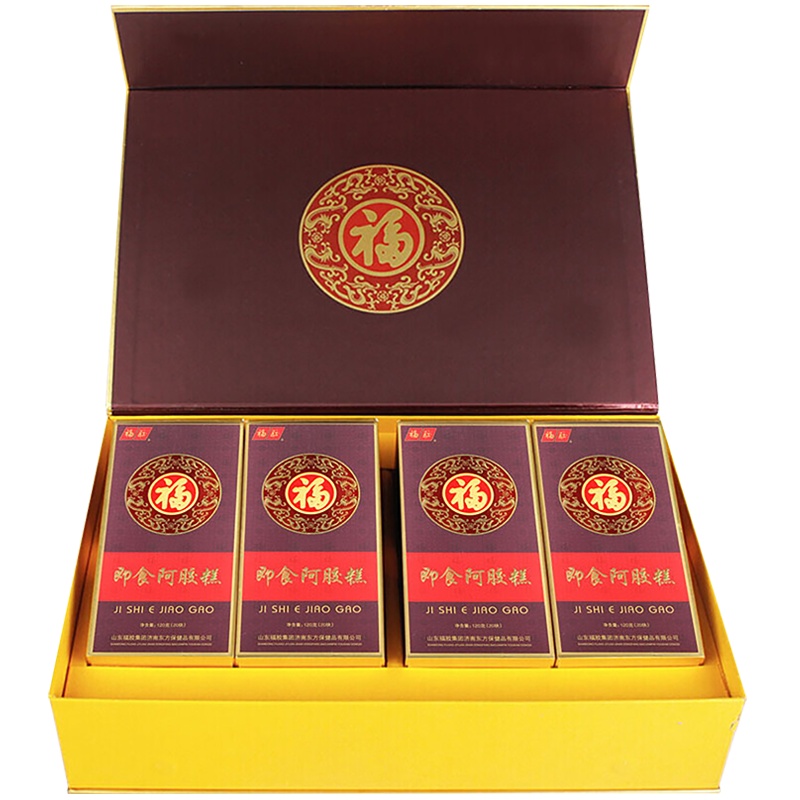 福牌阿胶即食阿胶糕480g东阿镇阿胶固元膏精美礼盒装