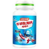 共60片]汤臣倍健(BY-HEALTH)牛初乳加钙咀嚼片儿童青少年补钙增免疫奶香味正品官方