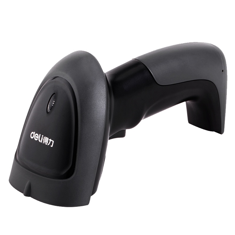 得力(deli)14881S无线一维激光扫描枪扫码枪扫码器餐饮零售快递仓储物流超市 商品纸质条码扫描黑