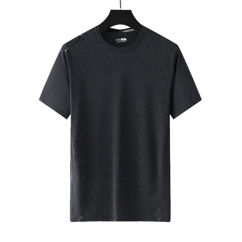 富贵鸟2021年冰丝短袖t恤男夏季圆领宽松休闲男士半袖上衣潮流