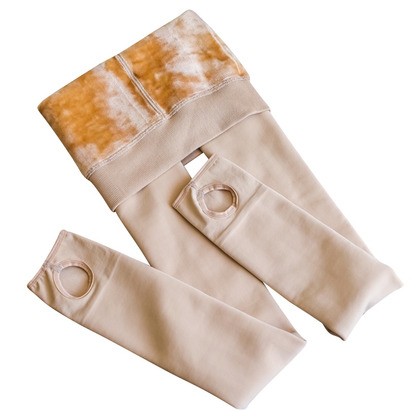 浪莎打底裤女 外穿加绒加厚 秋冬肉色打底袜 光腿黑色裤袜