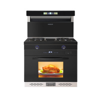 JJZT-MS3ZK ( 2RR-12T-)黑 K58ZK钢化玻璃台面 侧吸式下排油烟 蒸烤一体 集成灶