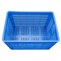 海斯迪克 gnjz-163 加厚蓝色塑料周转筐 快递筐服装运输中转物流筐 575-350筐外610*410*360mm