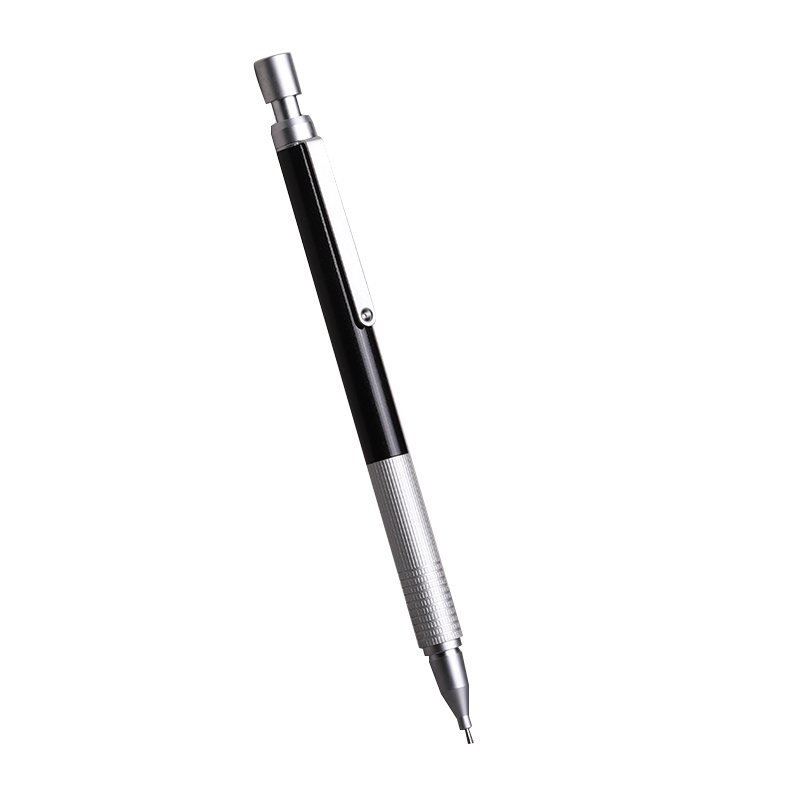 得力deli全金属杆自动铅笔 低重心0.5/0.7/小学生0.9mm设计2B美术绘图防断hb不断芯素描画画专用