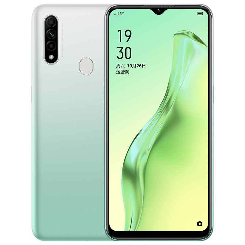 OPPO A8 4GB+128GB 6.5英寸水滴屏 4230mAh大电池 后置AI三摄 全网通4G 天青色