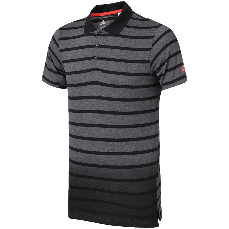 【自营】adidas阿迪达斯男子短袖polo衫网球文化休闲运动服CF7982 L CF7982深麻灰+黑