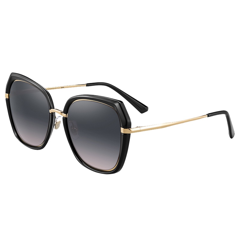 海伦凯勒新款优雅潮女士全框树脂镜片墨镜明星同款偏光驾驶镜时尚大框太阳镜H8721