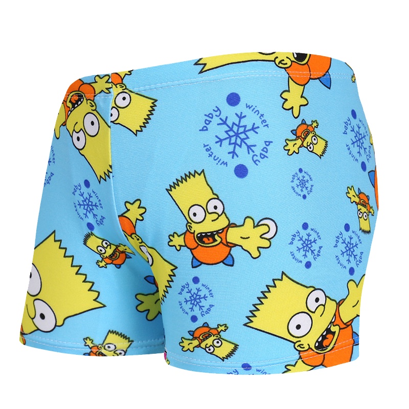 儿童泳裤宝宝泳衣男童平角可爱卡通透气舒适游泳裤