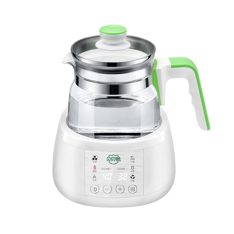 贝贝鸭恒温调奶器智能温奶器暖奶器多功能婴儿冲泡奶粉恒温玻璃水壶 DS-AA08+炖盅