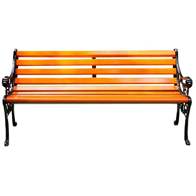 瑞丰杰-塑木户外长椅公园椅靠背休闲广场庭院椅子防腐木铁艺长条凳子-Y069