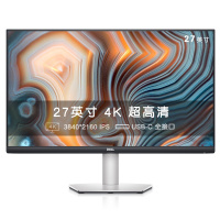 戴尔(DELL)27英寸 4K IPS Type-C 65W反向充电 低蓝光屏 内置音箱 FreeSync 旋转升降 电脑显示器 S2722QC