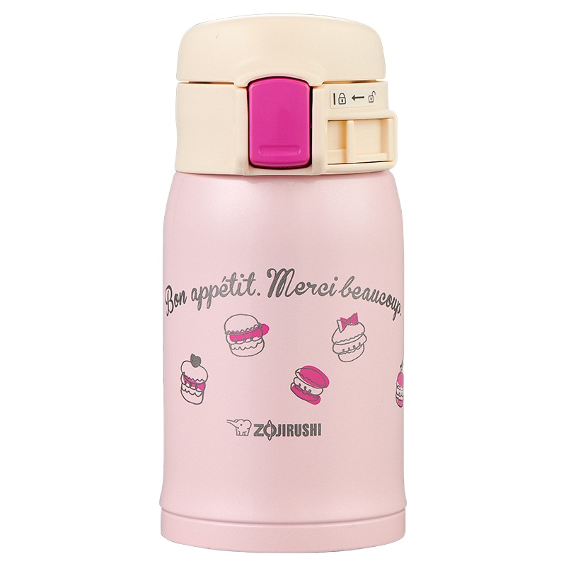 象印(ZOJIRUSHI) 保温杯 SM-SP24 马卡龙保温杯真空304不锈钢水杯少女便携儿童迷你进口杯 PZ粉色