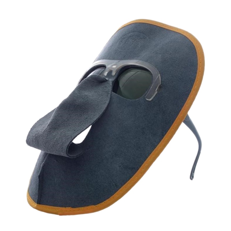 欧伦泰 电焊帽FX171 牛皮面罩,可折叠式面罩,眼镜可拆卸 LY11171