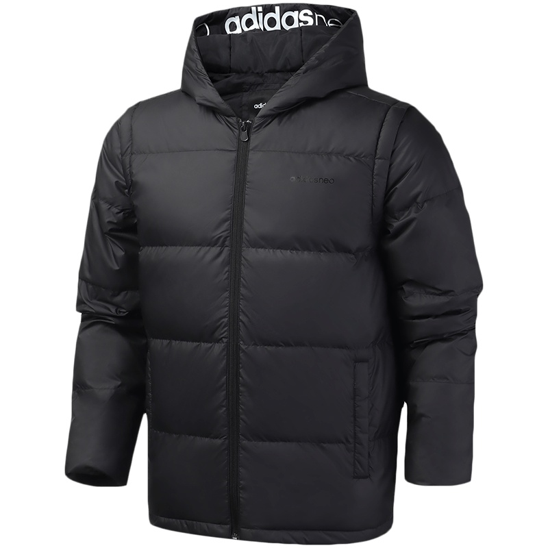 adidas阿迪达斯NEO男装运动服休闲连帽保暖羽绒服外套FK3502
