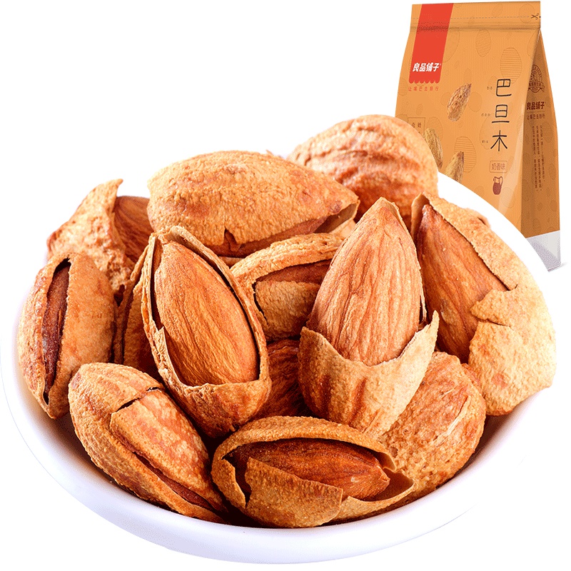 [良品铺子]巴旦木120gx1袋原味坚果巴坦木干果零食手剥巴达木