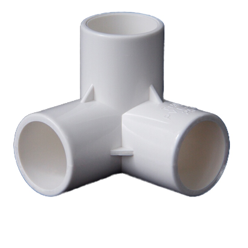 PVC立体三通四通五通六通90度直角架子接头给水管 20 25 32 40 50（32×1/2内三通)