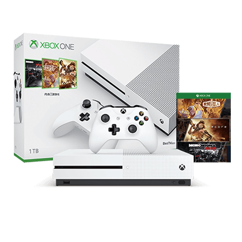 微软(Microsoft)  Xbox One S 家庭娱乐游戏机 1TB 动作冒险套装