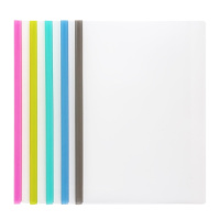 得力(deli) 5536 抽杆文件夹 A4 透明 拉杆夹 XHJ 混色五个一包装