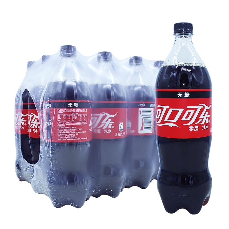 可乐零度(无糖)可乐1.25L*12瓶[整箱更划算]