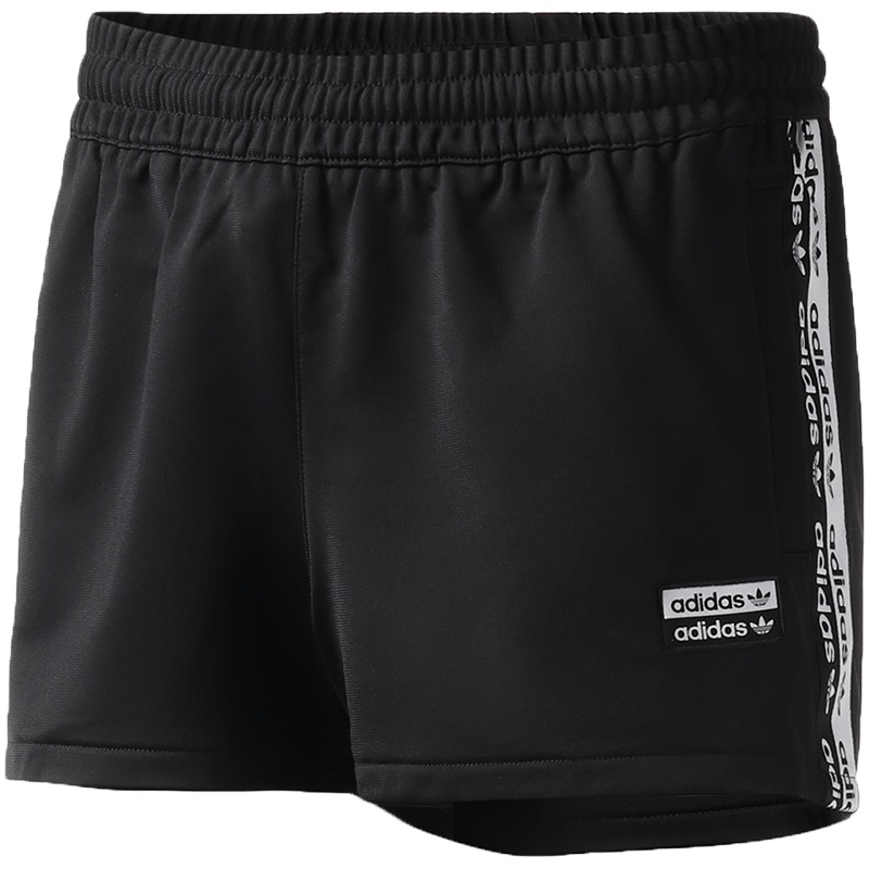 adidas阿迪达斯三叶草女裤侧排双重logo运动休闲短裤EC0768