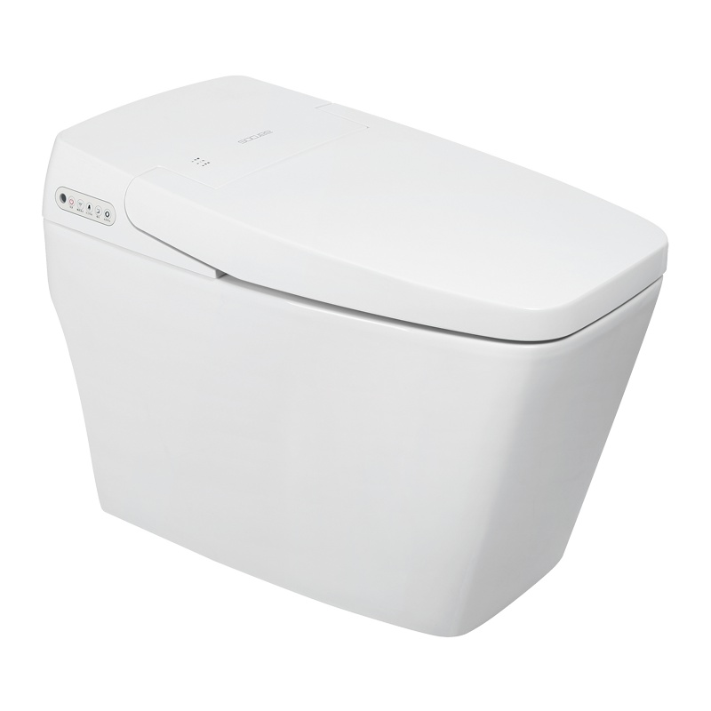 舜洁(soojee)智能马桶 智能一体机智能坐便器 多功能自动冲水坐便器 超漩虹吸式 (AS001k)自动冲水-半智能