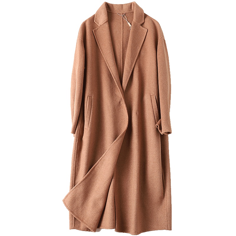 憨厚皇后2019海宁新款羊毛呢子大衣女装时尚韩版长款双面毛呢外套