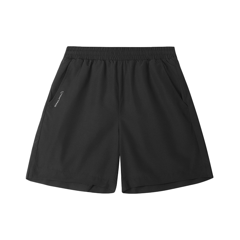 骆驼2021新款字母印花抽绳弹力速干男女短裤