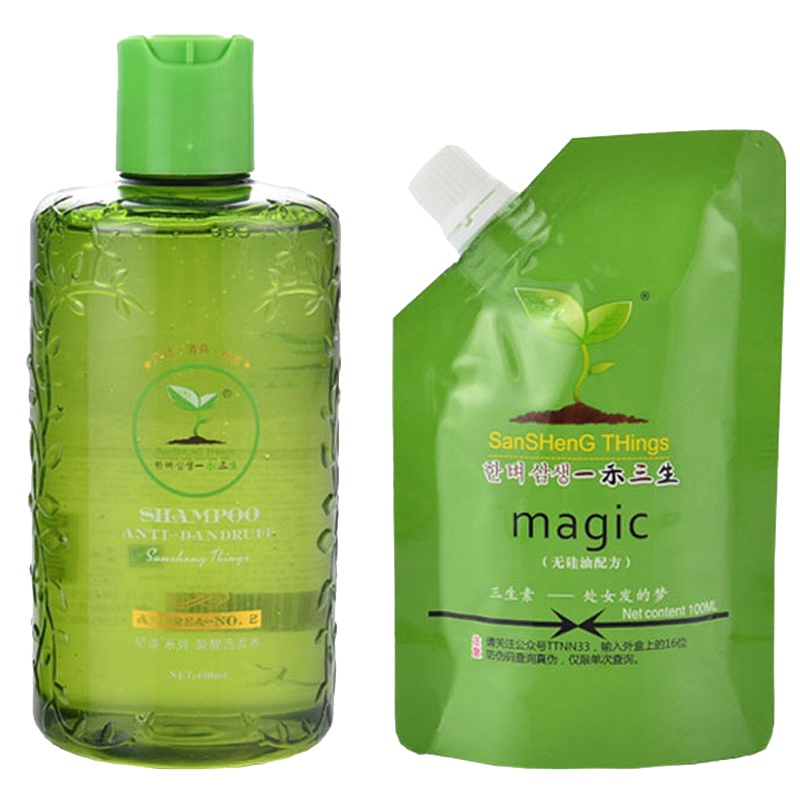 一禾三生纪语洗发水套装护发素控油去屑养发生姜无硅油洗护套装老款生姜洗发水一禾三生无硅油纪语唤醒护发素 洗发水400ml