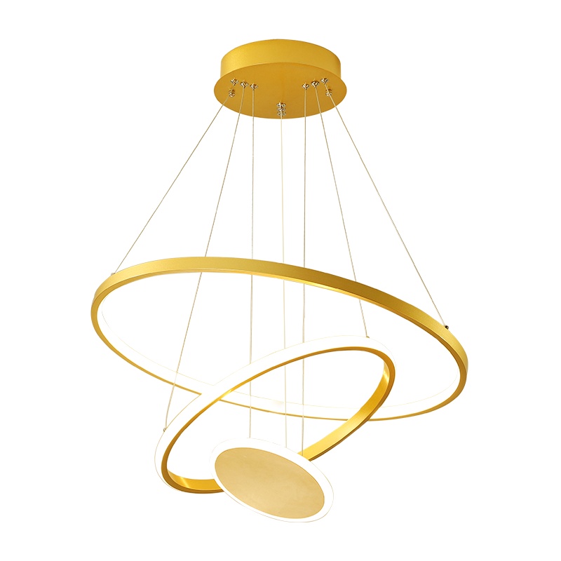 七只蚂蚁 餐厅吊灯轻奢北欧餐厅吊灯三头意大利意式吊灯简约客厅吊灯现代创意个性圆环形艺术大气家用餐厅led灯具ZY261