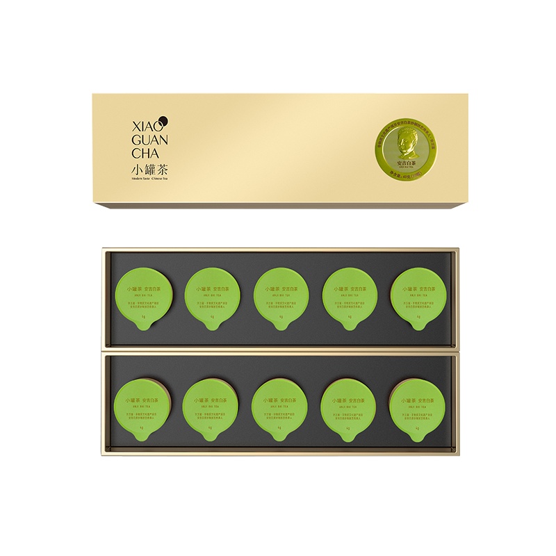 小罐茶特级安吉白茶2021年新茶明前绿茶茶叶礼盒装