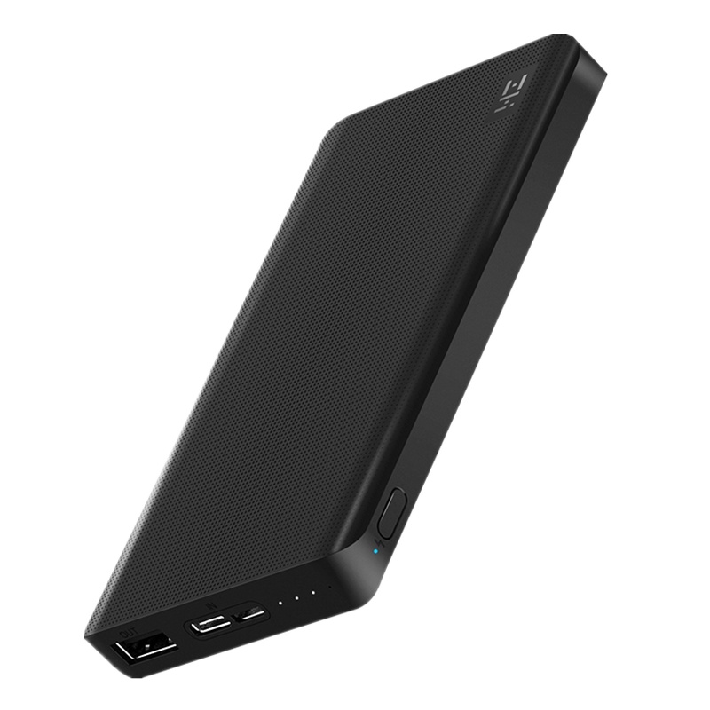 ZMI紫米迷你mini移动电源10000mAh小巧随身便携苹果手机通用超薄口红充电宝QB810 黑色双向快充