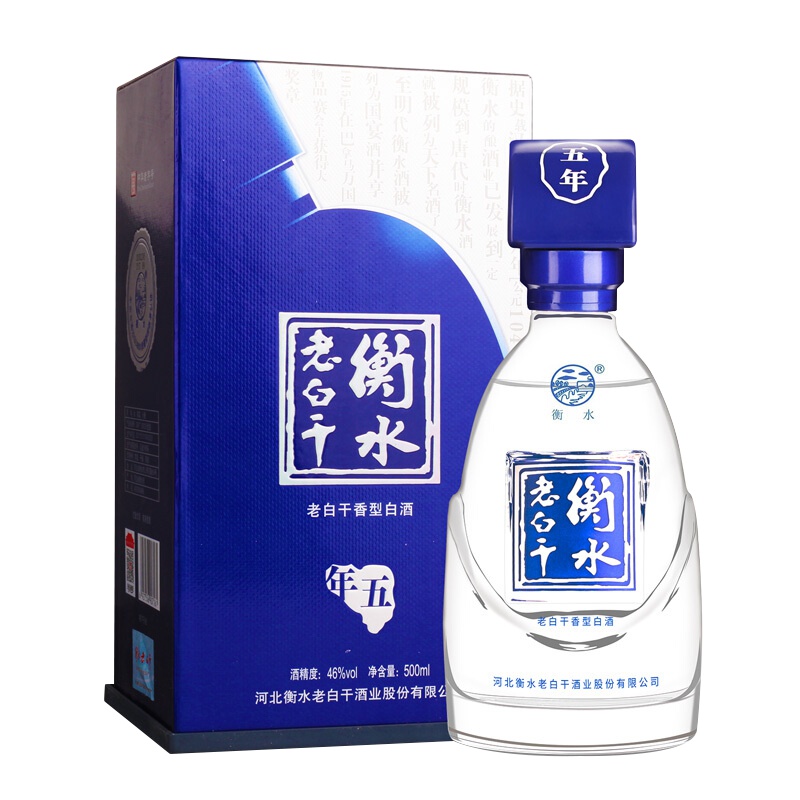 衡水老白干 白酒 古法五 46度500ml 礼盒装 国产白酒